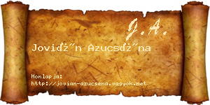 Jovián Azucséna névjegykártya